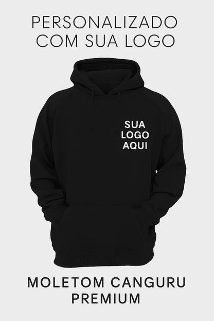 Moletom Cinza Personalizado | Logo Dtf Uniforme Empresa