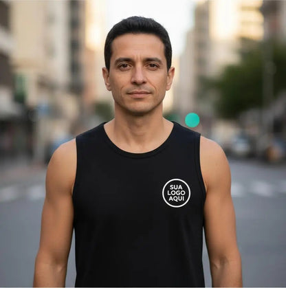 Camiseta Regata Algodão Personalizada Com Sua Logo
