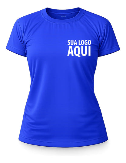 Camiseta Dryfit Baby Look Feminina Personalizada Sua Logo