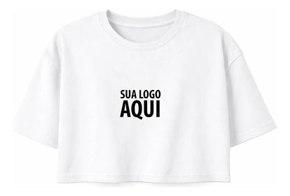 Cropped Oversized Feminino Personalizado Com Sua Logo