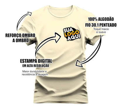 Camiseta Personalizada Com Logo Padrão Empresas Corporativo