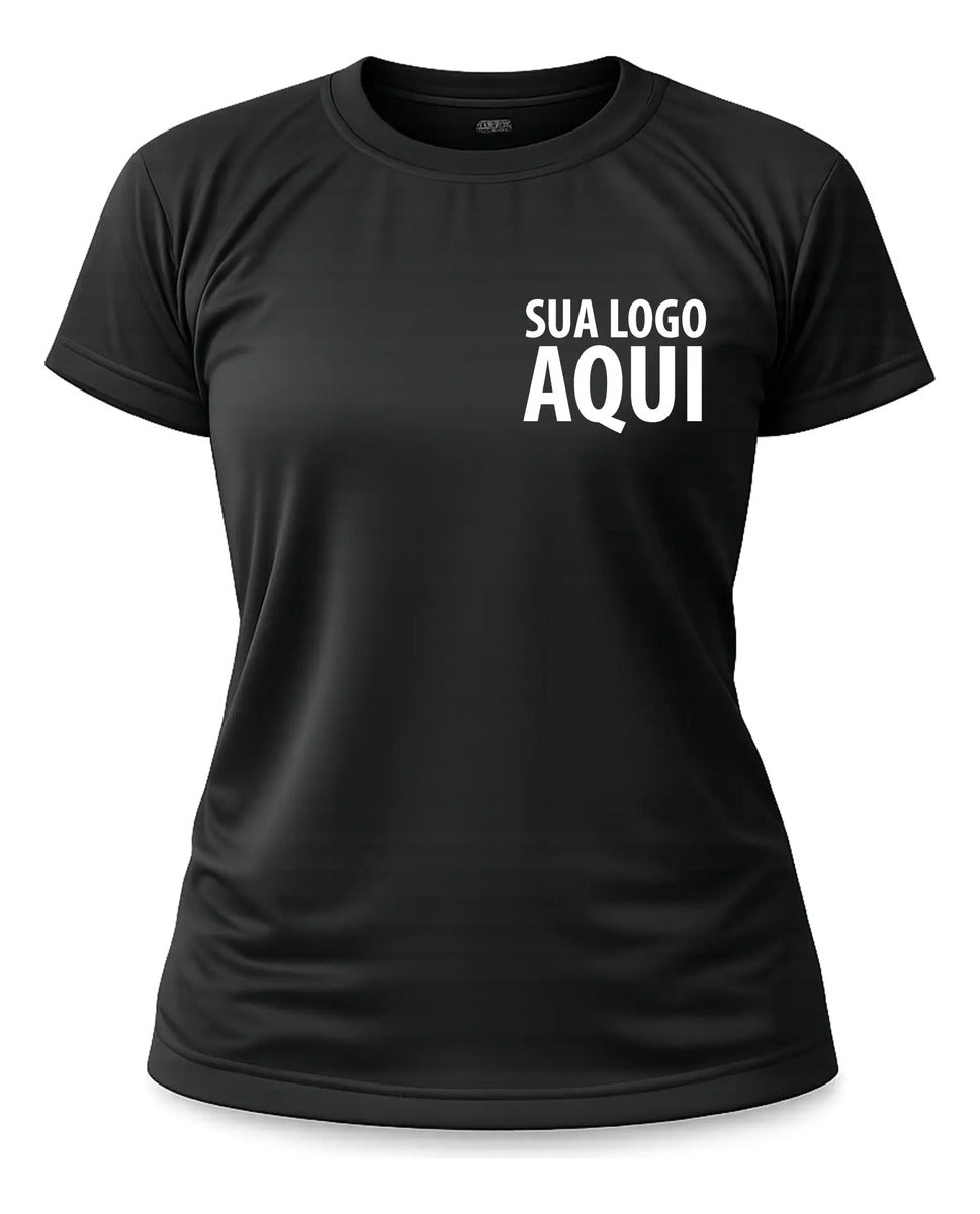 Camiseta Dryfit Baby Look Feminina Personalizada Sua Logo