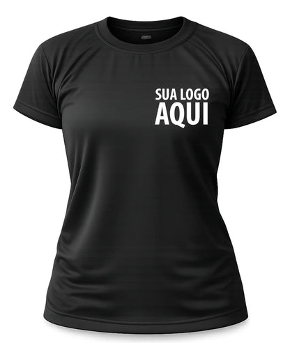 Camiseta Dryfit Baby Look Feminina Personalizada Sua Logo