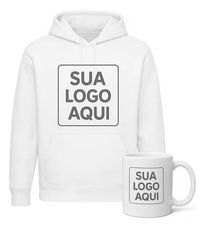 Kit Brinde Corporativo Moletom + Caneca C/ Logo Frete Grátis