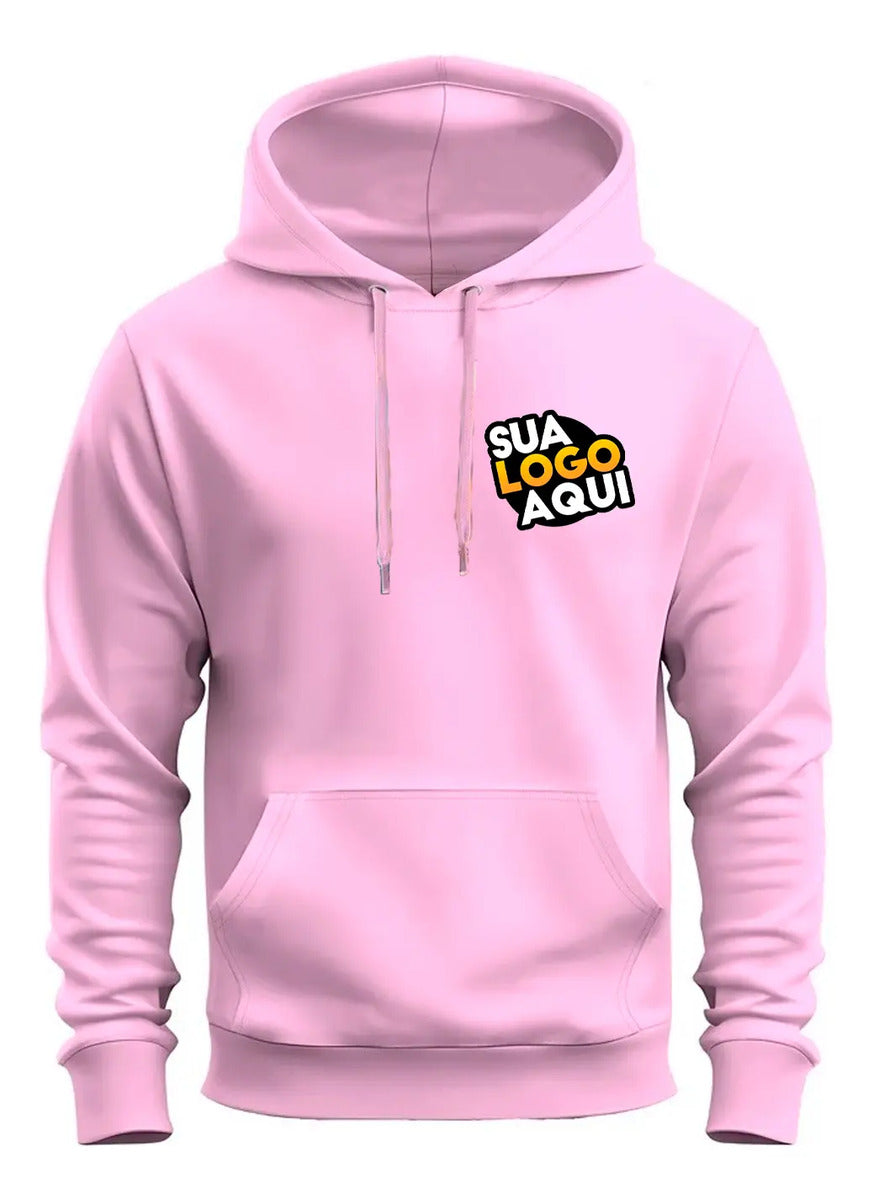 Moletom Canguru Brinde Personalizado Sua Logo No Uniforme