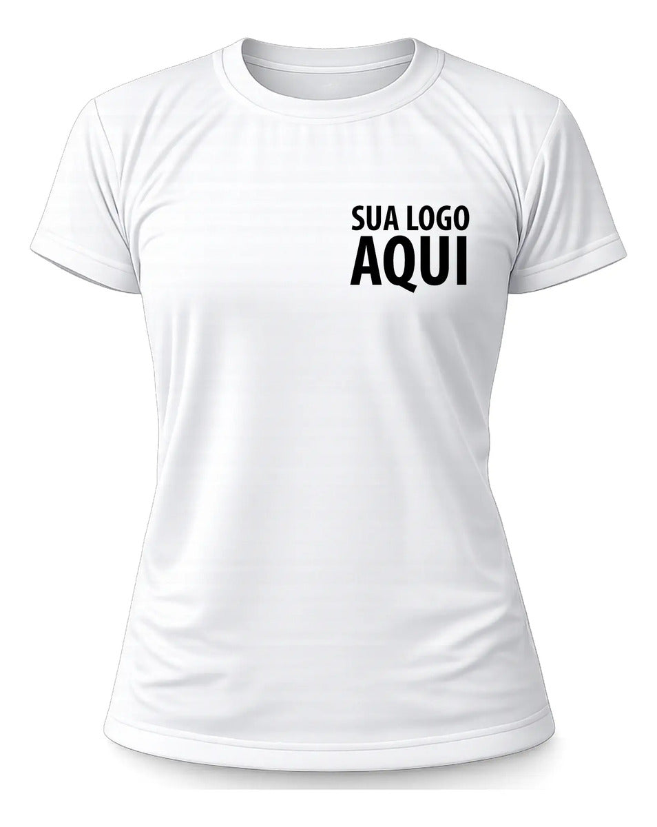 Camiseta Dryfit Baby Look Feminina Personalizada Sua Logo