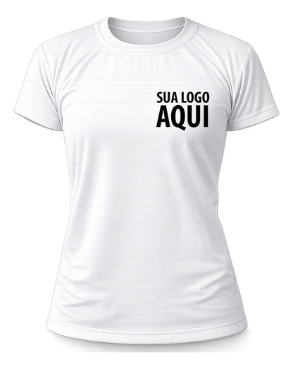 Camiseta Dryfit Baby Look Feminina Personalizada Sua Logo