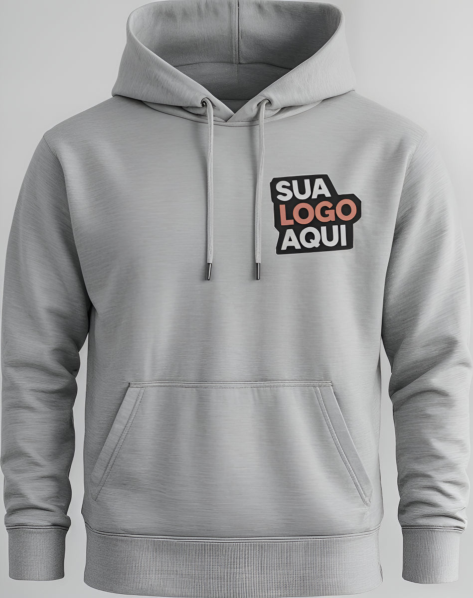 Moletom Rosa Personalizado Logo Dtf Premium Uniforme Empresa