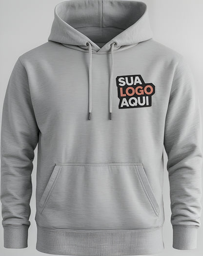 Moletom Rosa Personalizado Logo Dtf Premium Uniforme Empresa