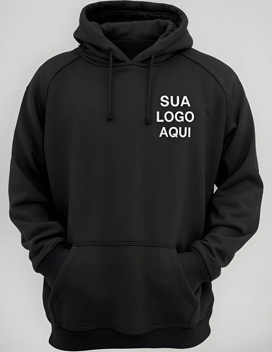 Moletom Cinza Personalizado | Logo Dtf Uniforme Empresa
