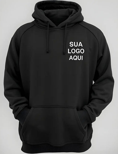 Moletom Cinza Personalizado | Logo Dtf Uniforme Empresa