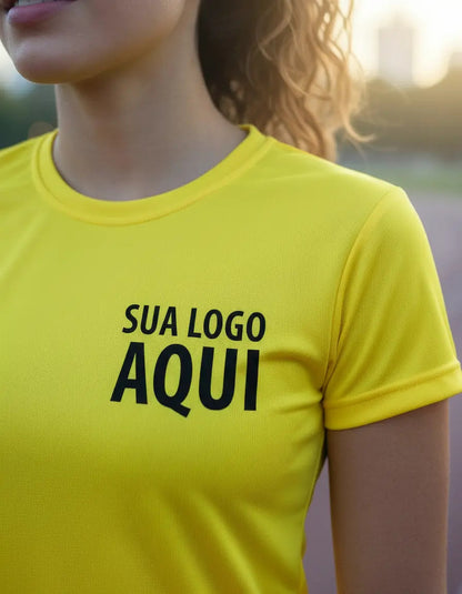 Camiseta Dryfit Baby Look Feminina Personalizada Sua Logo