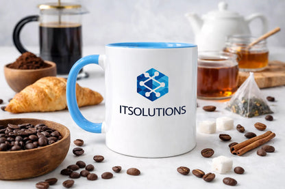 Caneca Alça Colorida Porcelana 325ml Personalizada Com Logo