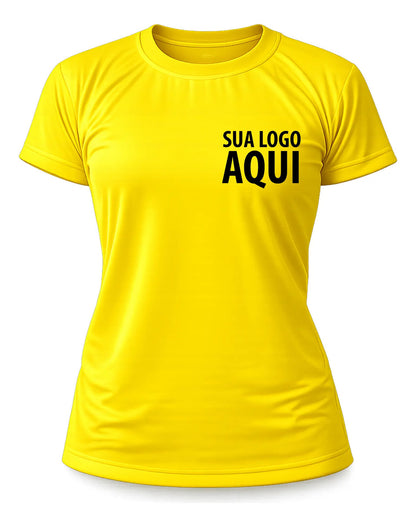 Camiseta Dryfit Baby Look Feminina Personalizada Sua Logo