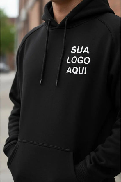 Moletom Canguru Personalizado Empresa Logo | Uniforme Brinde