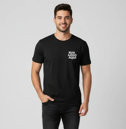 Camiseta Algodão 30.1 Personalizada Com Logo Da Sua Empresa