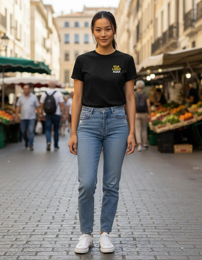 Camiseta Personalizada Com Sua Logomarca | Tamanhos P Ao Gg