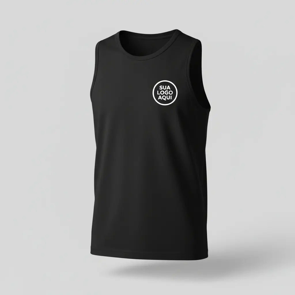 Camiseta Regata Algodão Personalizada Com Sua Logo