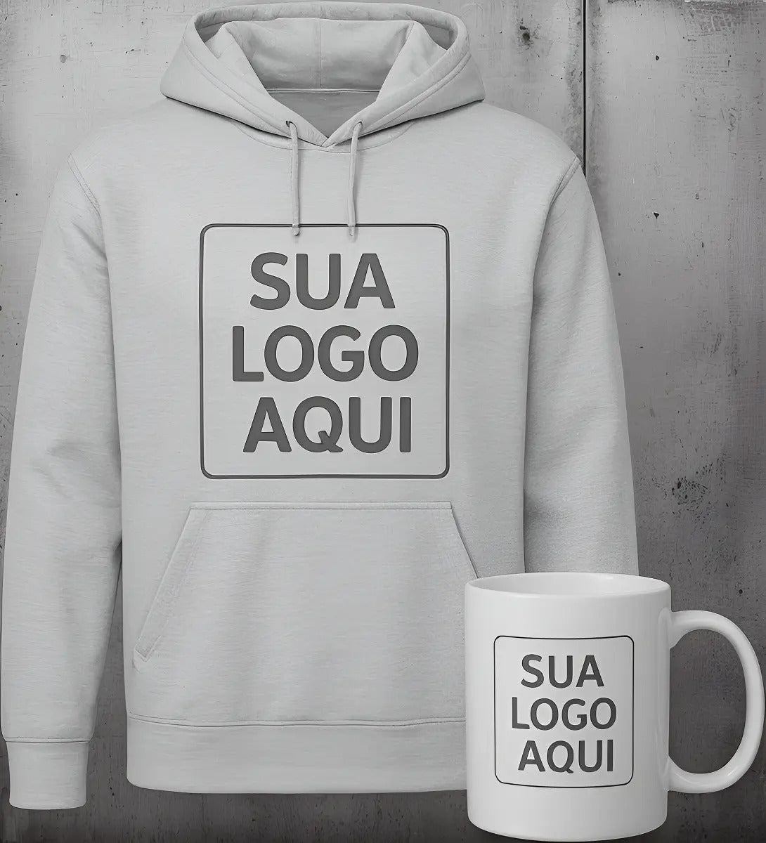 Moletom + Caneca Uniforme & Brinde P/ Empresas Personalizado