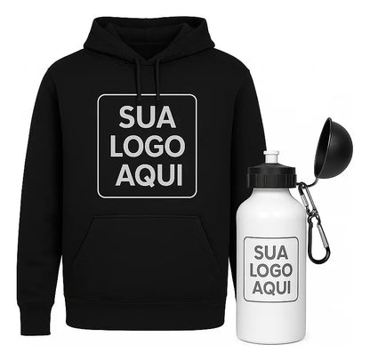 Kit Convenção de Vendas Premium - Moletom + Squeeze com Logo