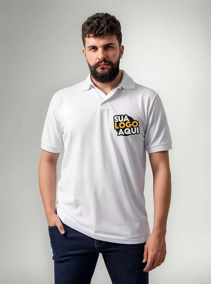 Camiseta Polo Personalizada Logo Padrão Empresas Corporativo