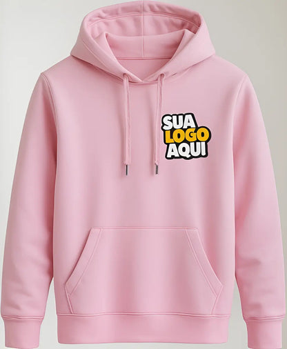 Moletom Cinza Personalizado | Logo Dtf Uniforme Empresa