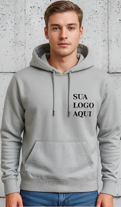 Moletom Canguru Personalizado Empresa Logo Uniforme Algodão