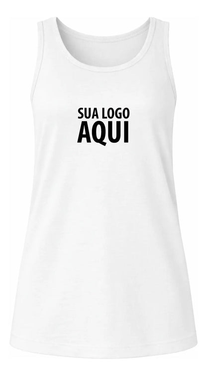 Regata Básica Feminina Personalizada Sua Logo Algodão