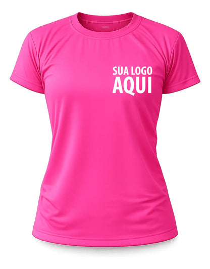 Camiseta Dryfit Baby Look Feminina Personalizada Sua Logo