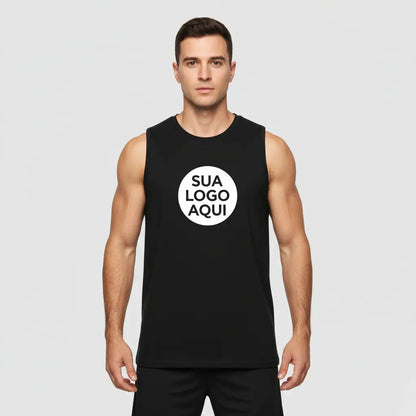 Camiseta Regata Algodão Personalizada Com Sua Logo