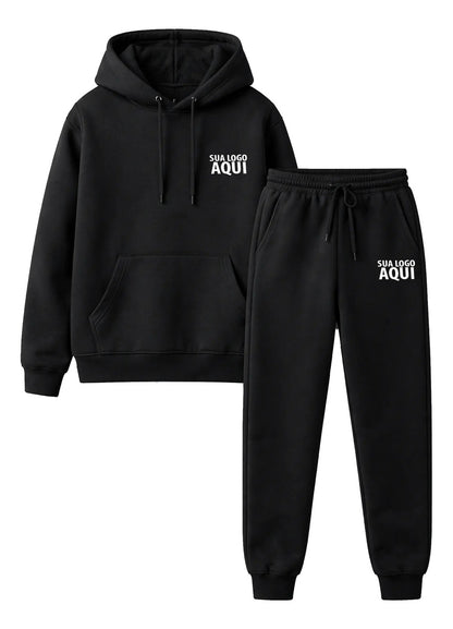 Conjunto Moletom Canguru Personalizado Unissex Premium