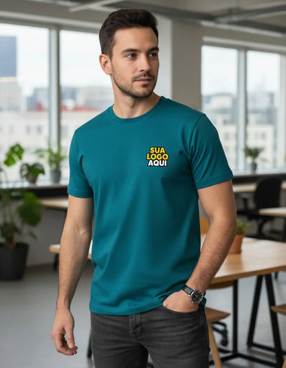 Camiseta Personalizada Com Logo Padrão Empresas Corporativo