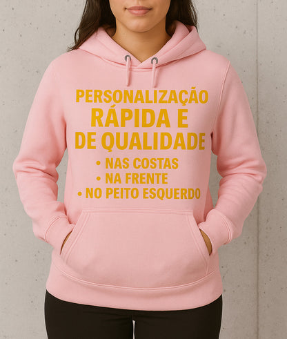 Moletom Canguru Feminino Personalizado Sua Logo No Uniforme