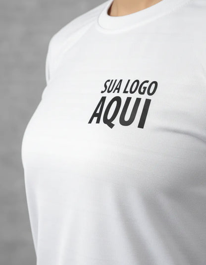 Camiseta Dryfit Baby Look Feminina Personalizada Sua Logo