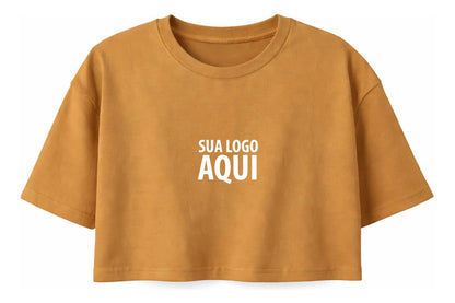 Cropped Oversized Feminino Personalizado Com Sua Logo