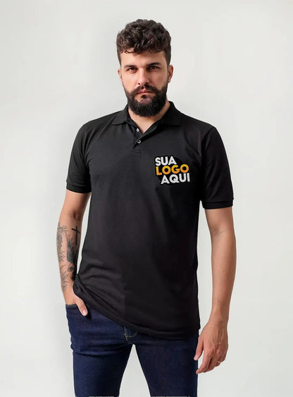Camiseta Polo Personalizada Logo Padrão Empresas Corporativo