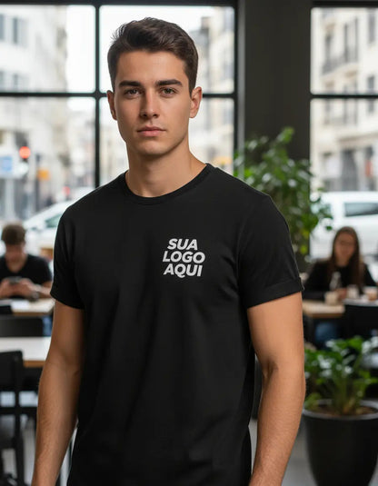 Camiseta Algodão 30.1 Personalizada Com Logo Da Sua Empresa