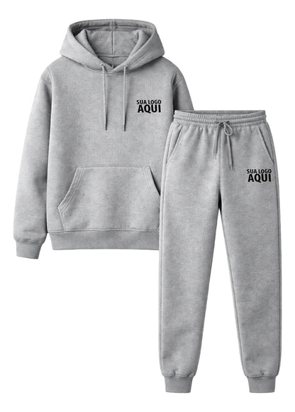 Conjunto Moletom Canguru Personalizado Unissex Premium
