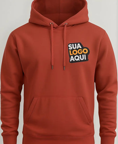 Moletom Rosa Personalizado Logo Dtf Premium Uniforme Empresa