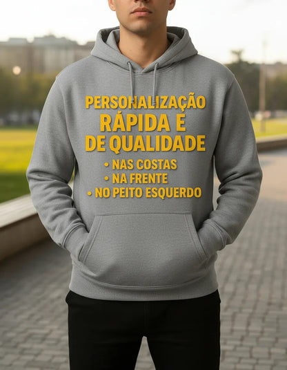 Moletom Canguru Brinde Personalizado Sua Logo No Uniforme