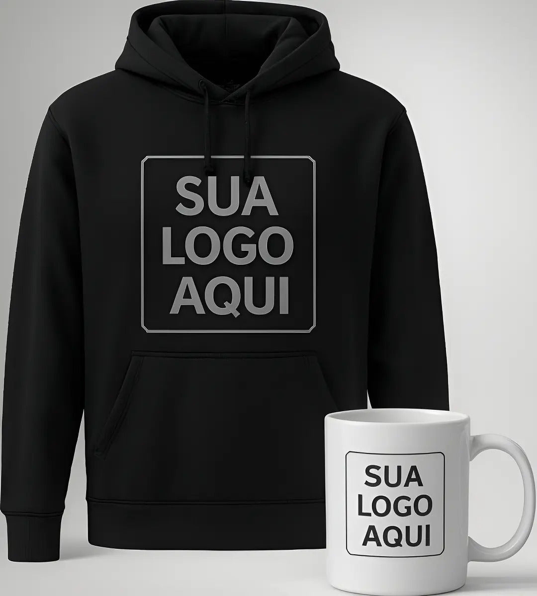 Moletom + Caneca Uniforme & Brinde P/ Empresas Personalizado