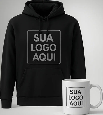 Moletom + Caneca Uniforme & Brinde P/ Empresas Personalizado