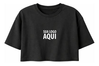 Cropped Oversized Feminino Personalizado Com Sua Logo