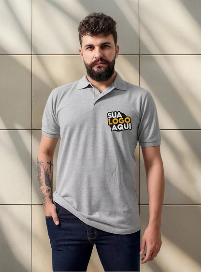 Camiseta Polo Personalizada Logo Padrão Empresas Corporativo