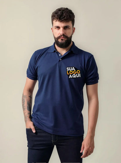 Camiseta Polo Personalizada Logo Padrão Empresas Corporativo